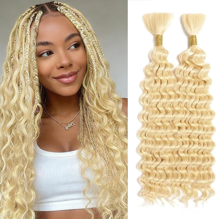 KRN #613 Color Deep Wave Bulk Human Hair For Braiding
