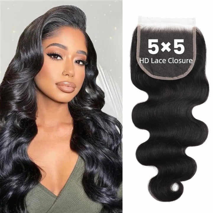 KRN 5X5 Invisible HD Lace Closure Boby Wave