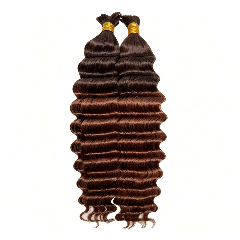 KRN Two-tone Color #4/30 Deep Wave Bulk Human Hair For Braiding