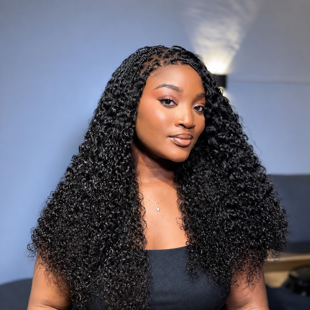 KRN HC Wig Burmese Curly Half Wig Crochet Braid Hair