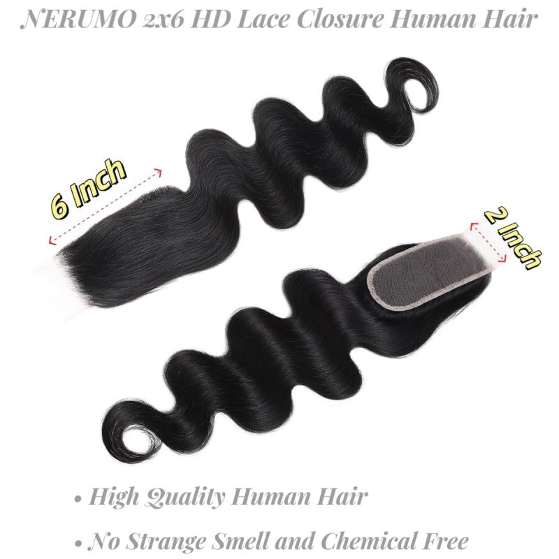 2x6 Invisible HD Lace Closure Body Wave