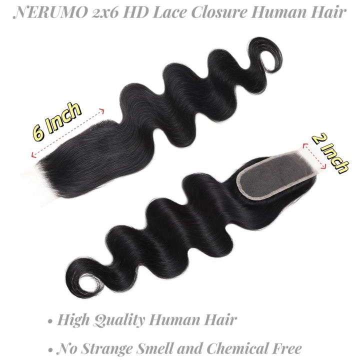 2x6 Invisible HD Lace Closure Body Wave