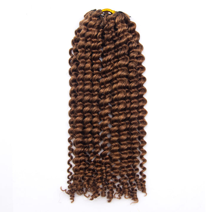 #30 Auburn Deep Curly Human Crochet Hair