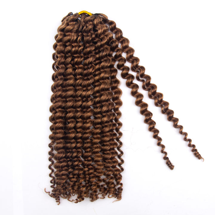 #30 Auburn Deep Curly Human Crochet Hair