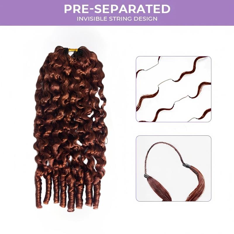 #30 Light Auburn Burmese Curly Human Crochet Hair