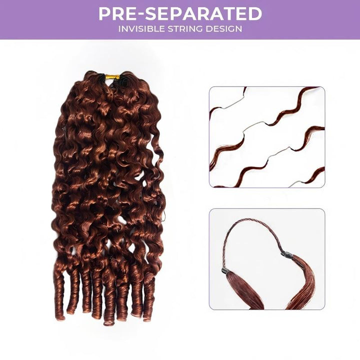 #30 Light Auburn Burmese Curly Human Crochet Hair