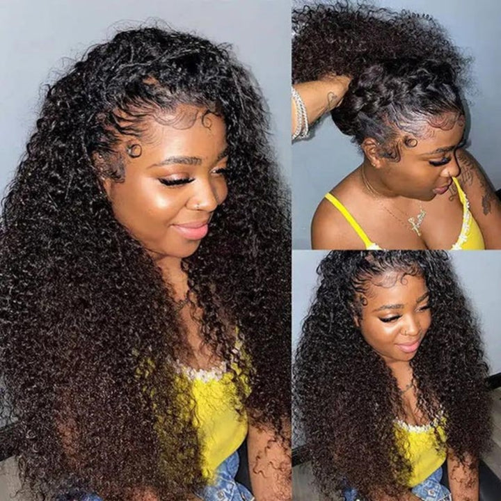 360 Invisible Strap HD Transparent Lace Wig Kinky Curly