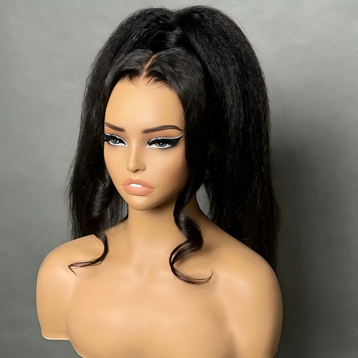 360 Invisible Strap HD Transparent Lace Wig Kinky Straight