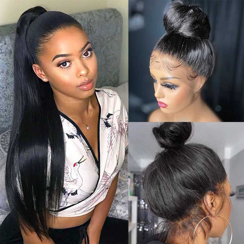 360 Invisible Strap HD Transparent Lace Wig Straight
