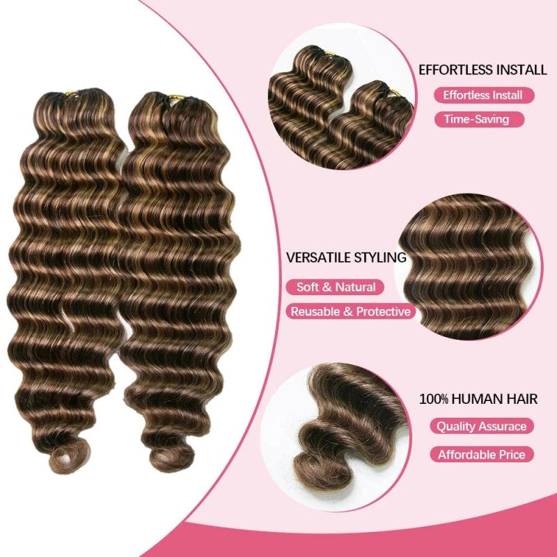 Loose Deep Wave 4/27/30 Human Crochet Hair