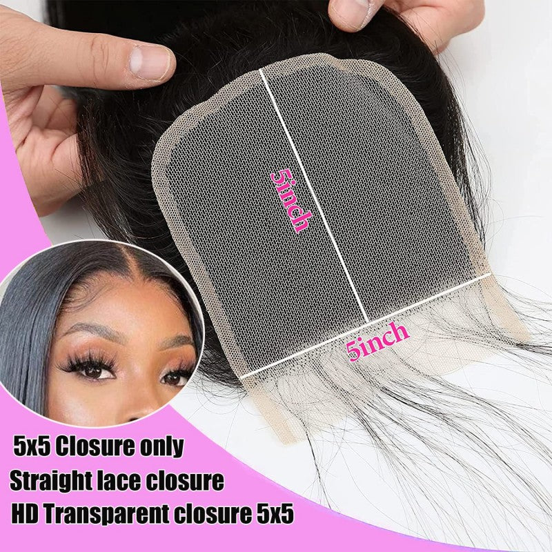 5X5 Invisible HD Lace Closure Straight