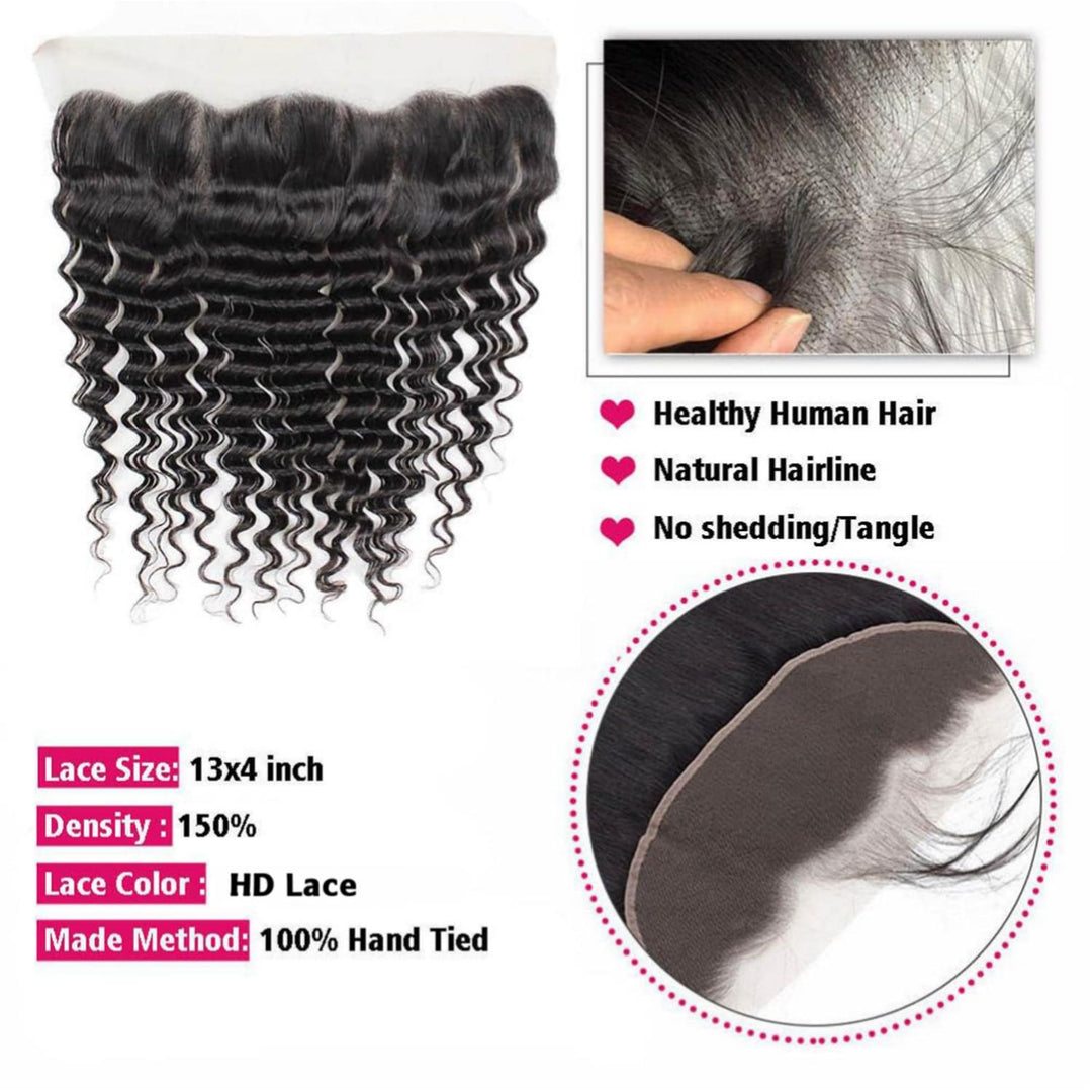 KRN 13X4 Invisible HD Lace Frontal Deep Wave