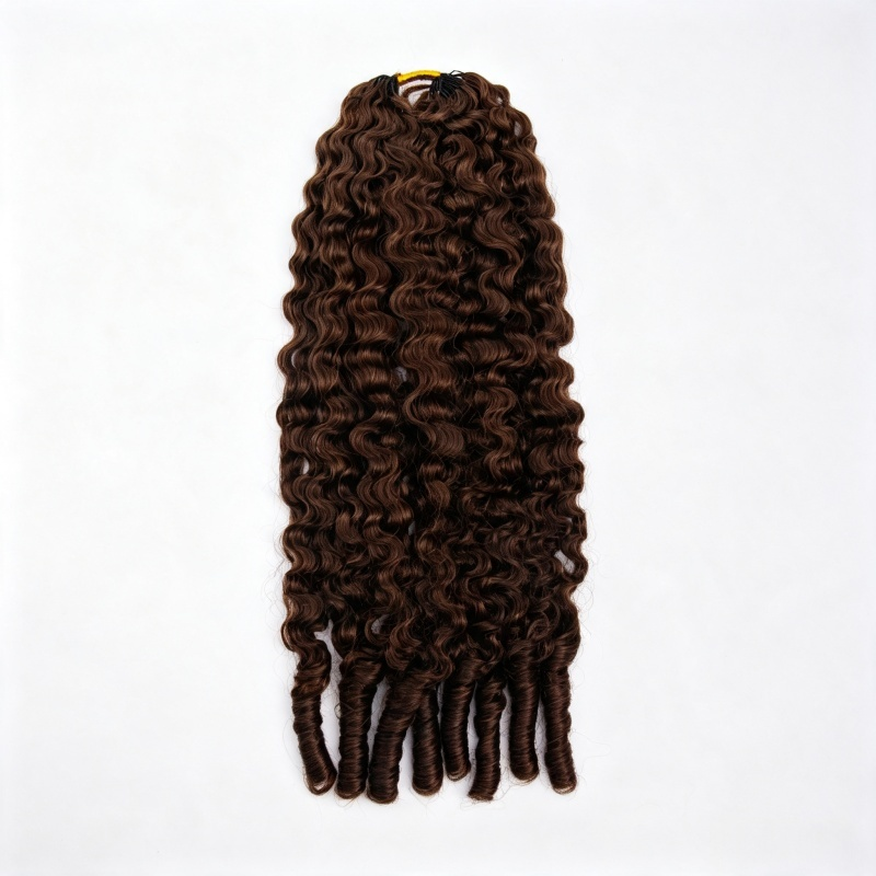 #4 Dark Brown Burmese Curly Human Crochet Hair
