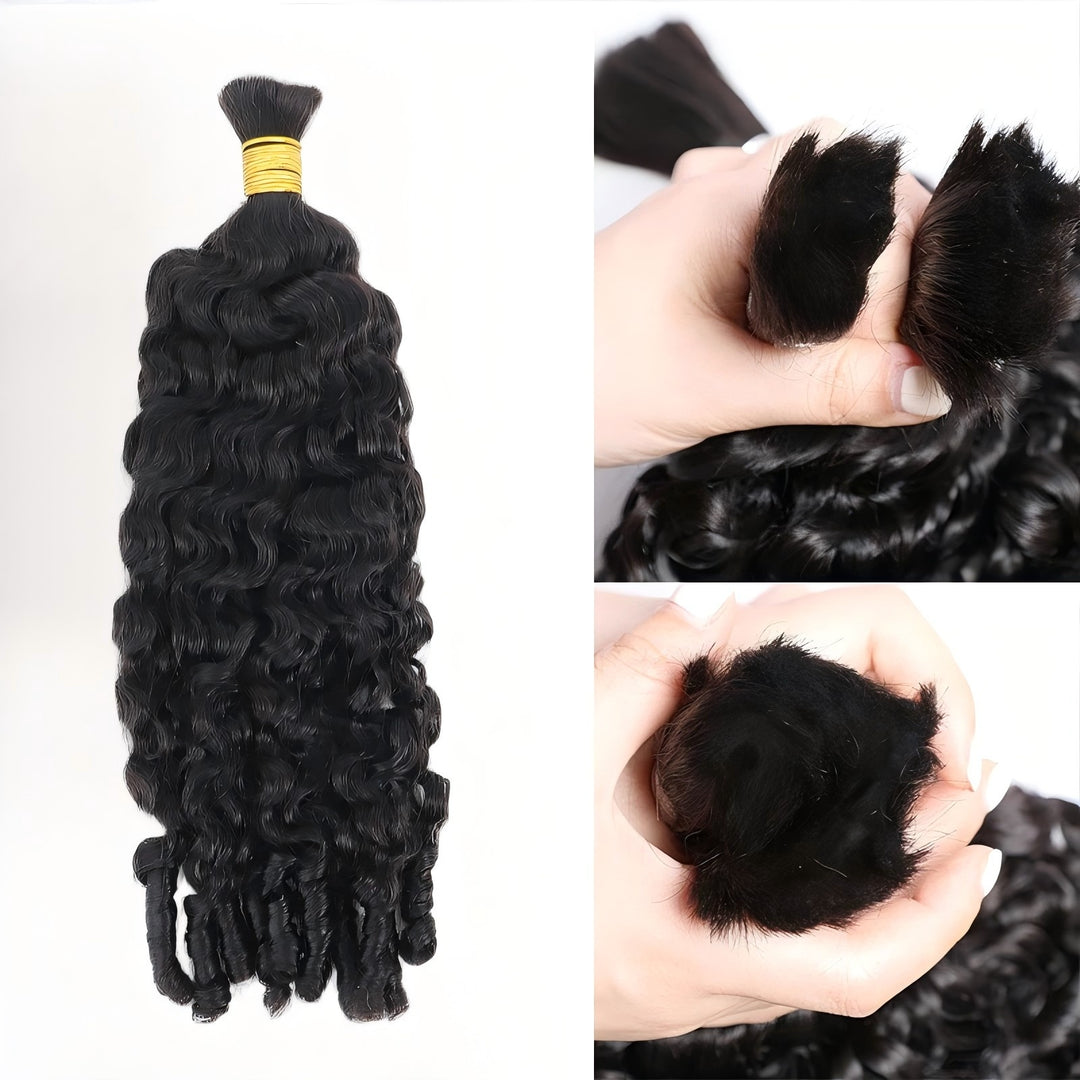 Burmese Curly Bulk Human Hair For Braiding