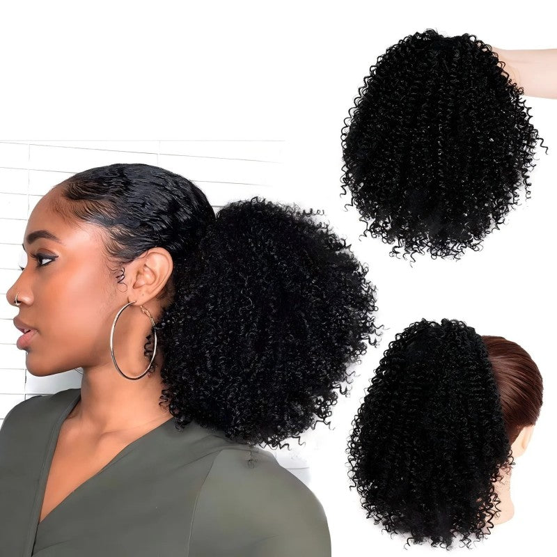 Tight Curly Feather Crochet Hair Extension Knotless Pre-Separated Human Hair