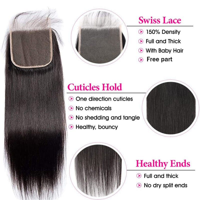 5X5 Invisible HD Lace Closure Straight