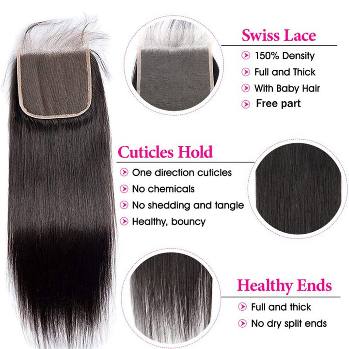 5X5 Invisible HD Lace Closure Straight
