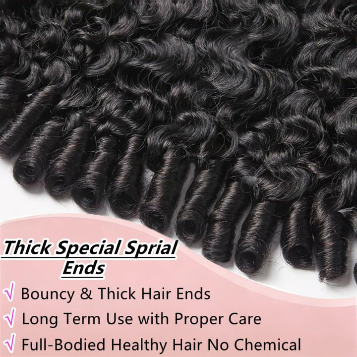 5x5 Skinlike Real HD Lace Closure with 3 Bundles Burmese Curly