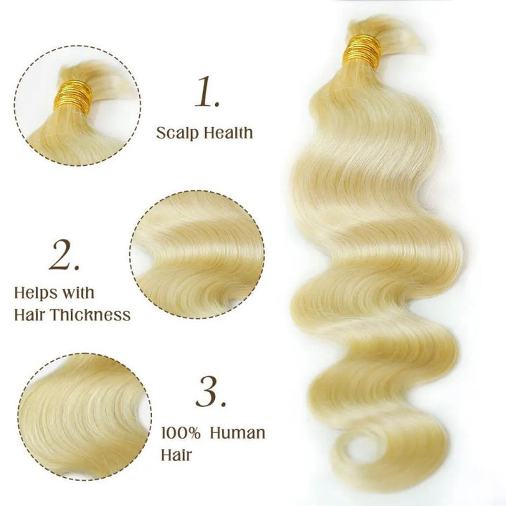 #613 Body Wave Bulk Hair For Braiding