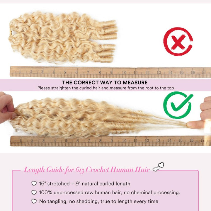 #613 Burmese Curly Human Crochet Hair