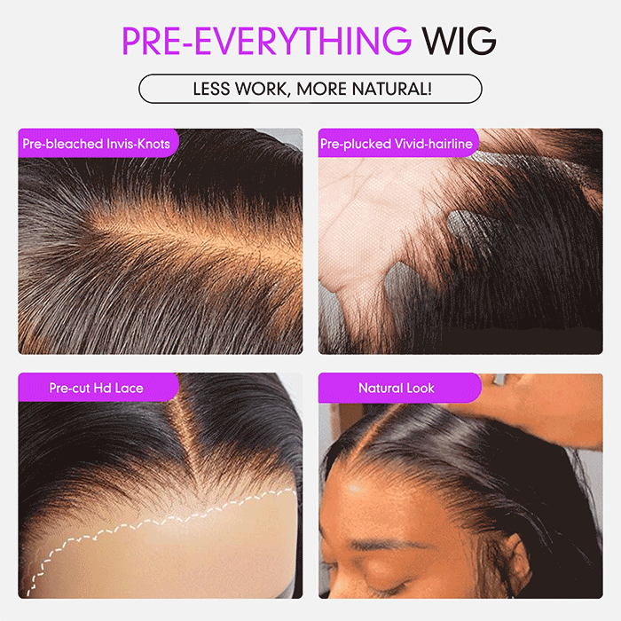 KRN Natural Black Water Wave 13x4 HD Lace Full Lace Frontal Wig
