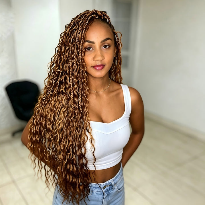 KRN #30 Auburn Deep Wave Human Hair For Braiding