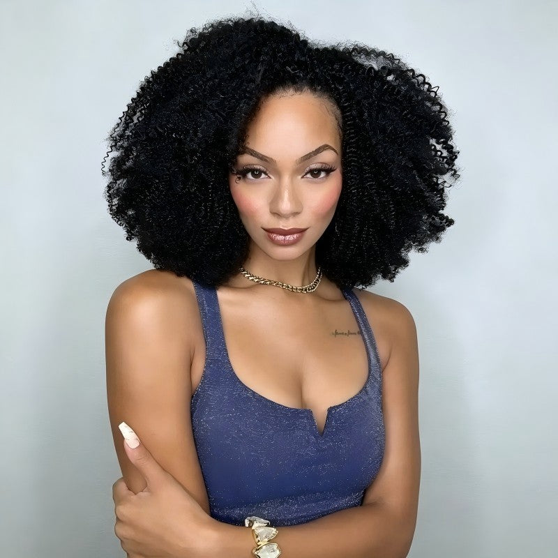 Afro Kinky Curly Human Crochet Hair