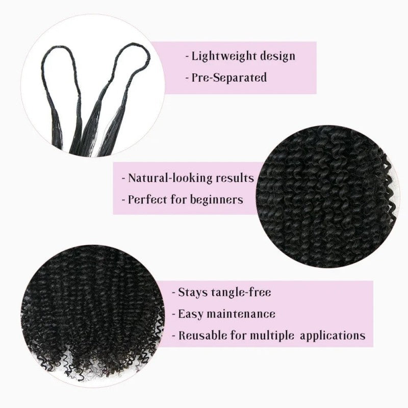 Afro Kinky Curly Human Crochet Hair