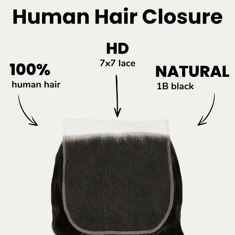 KRN 7x7 Invisible HD Lace Closure Body Wave