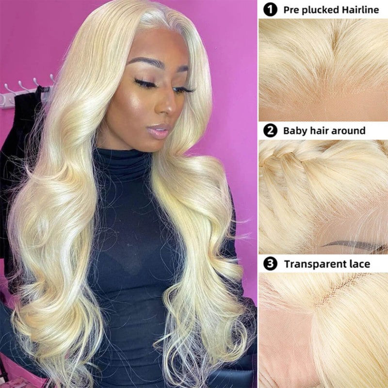 Body Wave 13x6 Transparent Lace 613 Full Lace Frontal Wig