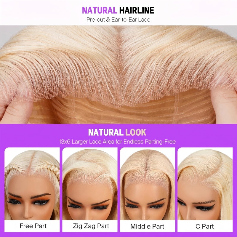 Body Wave 13x6 Transparent Lace 613 Full Lace Frontal Wig