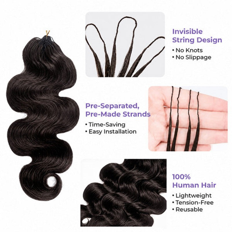 Body Wave #2 Dark Brown Human Crochet Hair