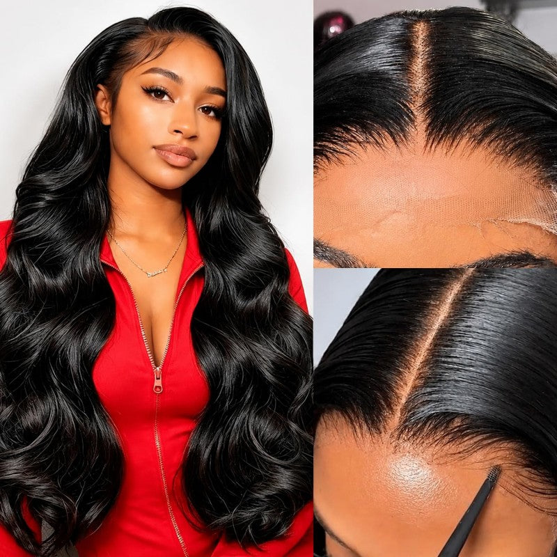 Body Wave 5x5 Transparent Lace Closure Wig Human Hair