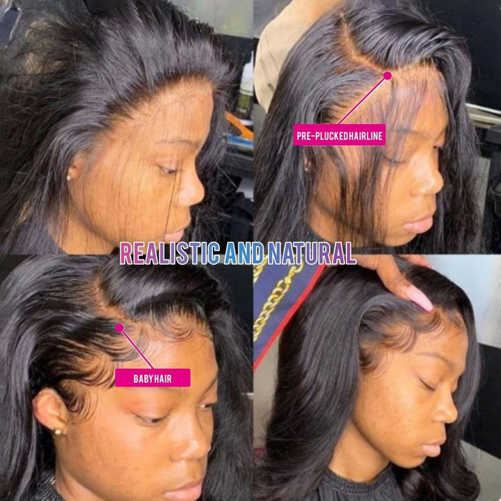 Body Wave 5x5 Transparent Lace Closure Wig Human Hair