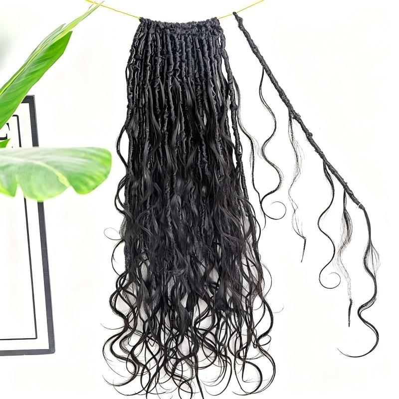 Body Wave Pre-looped Crochet Boho Locs With Human Hair Curls
