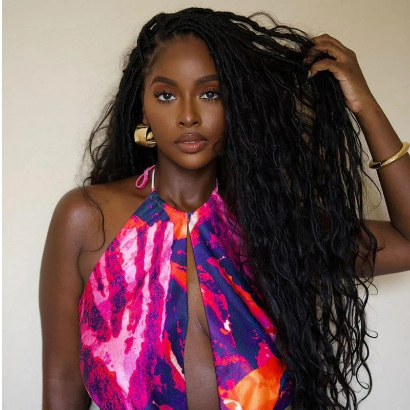 Body Wave Pre-looped Crochet Boho Locs With Human Hair Curls