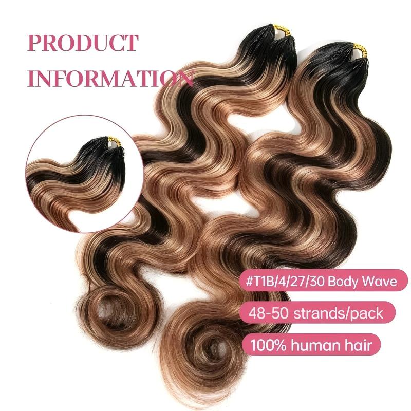 Body Wave T1B/4/27/30 Human Crochet Hair