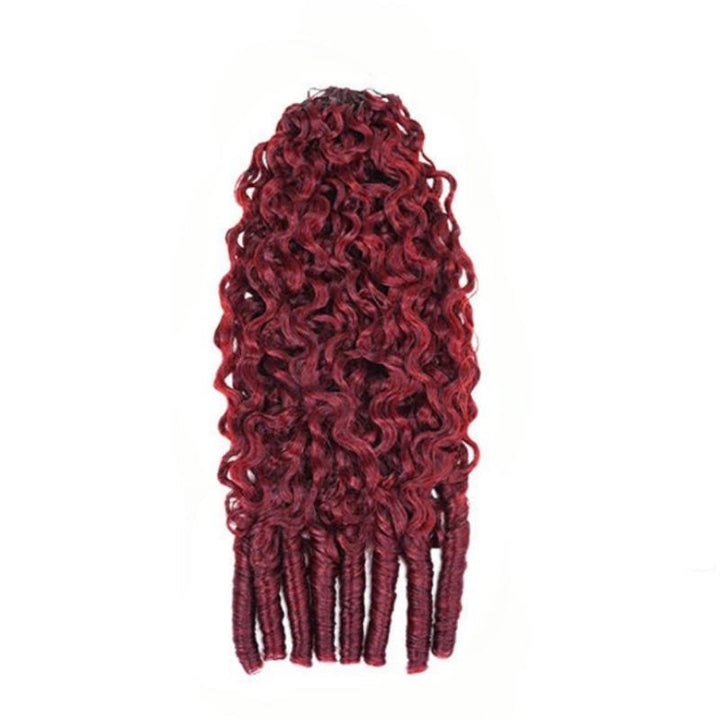 Burmese Curly 99J Burgundy Human Crochet Hair