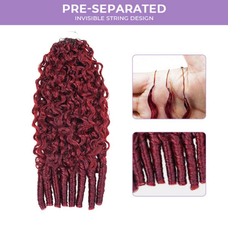 Burmese Curly 99J Burgundy Human Crochet Hair