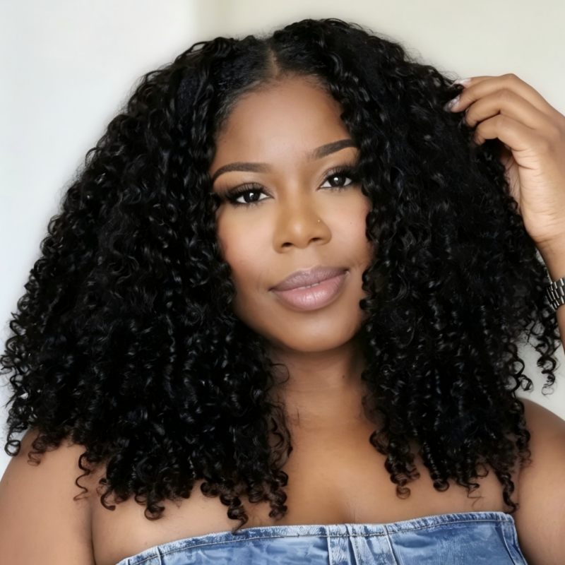 Burmese Curly Feather Crochet Real Human Hair Extensions human Crochet Hair Pre Looped