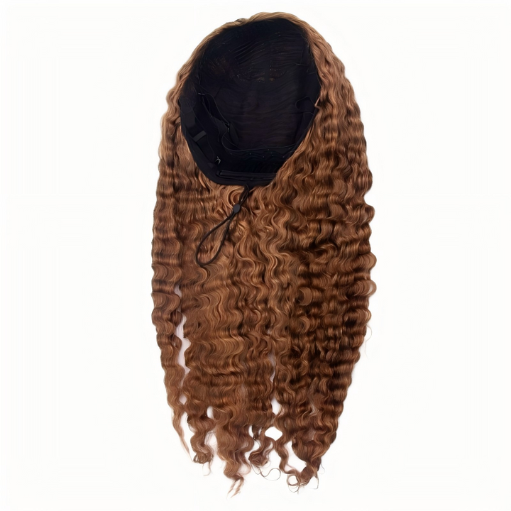 Burmese Curly Half Wig #30 Drawstring Human Hair Wig