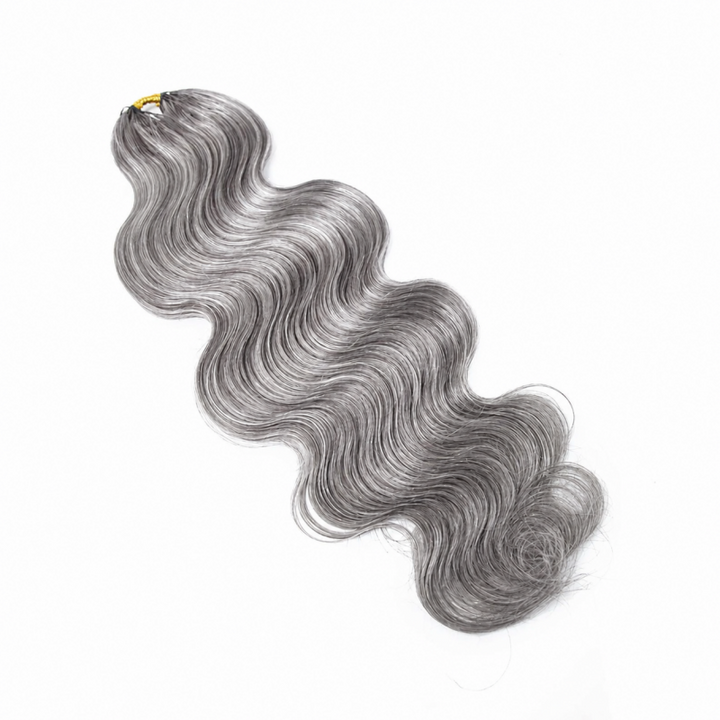 Salt Pepper Body Wave Human Crochet Hair