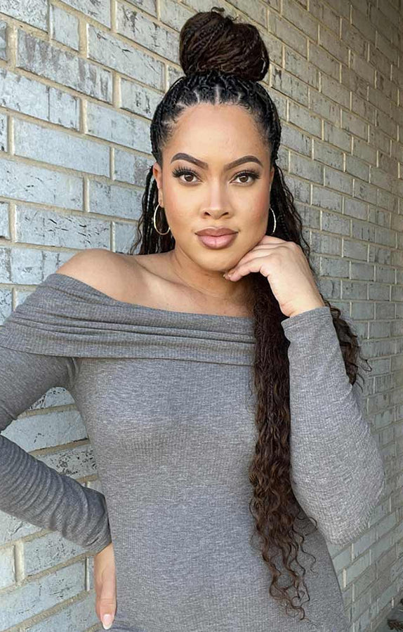 #T1B/4 Color Deep Wave Crochet Boho Box Braids 14-30 Inch