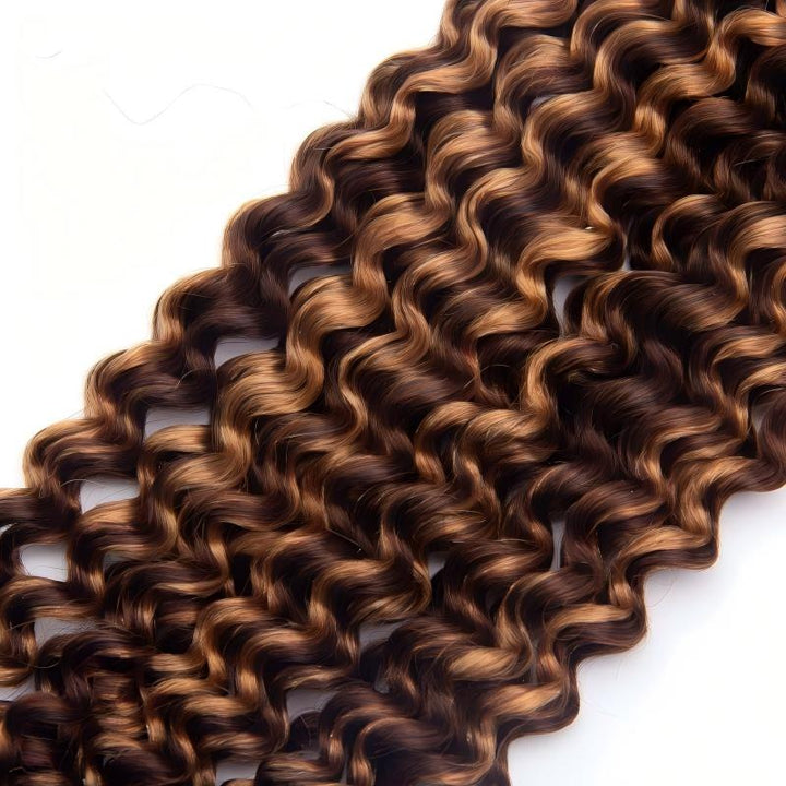 Deep Curly #4/27 Human Crochet Hair