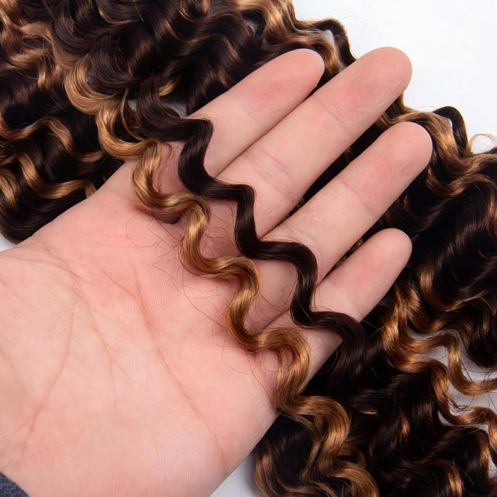 Deep Curly #4/27 Human Crochet Hair