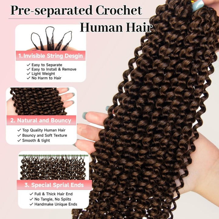 Deep Curly #4 Human Crochet Hair