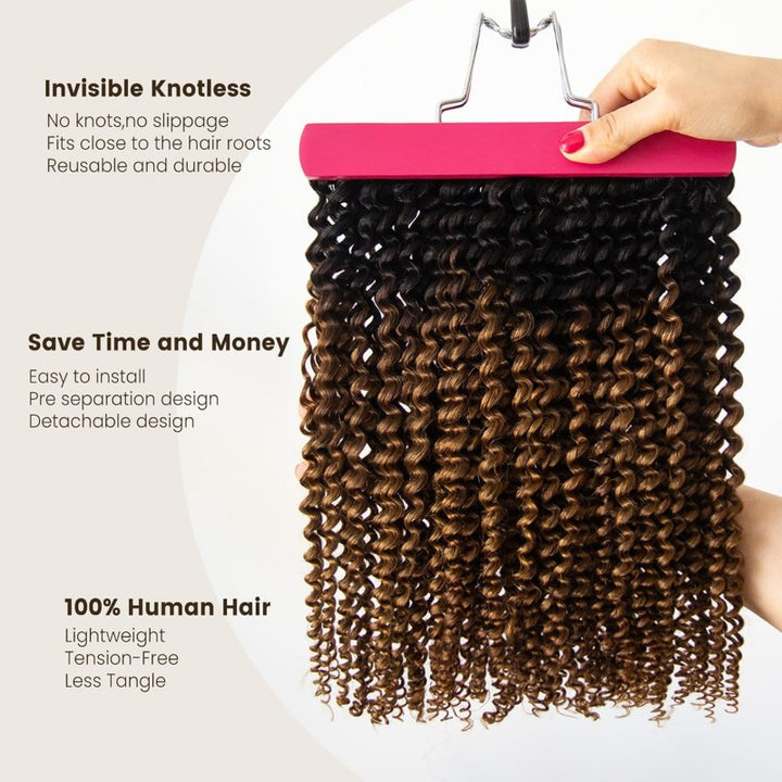 Deep Curly Ombre T1B/30 Human Crochet Hair
