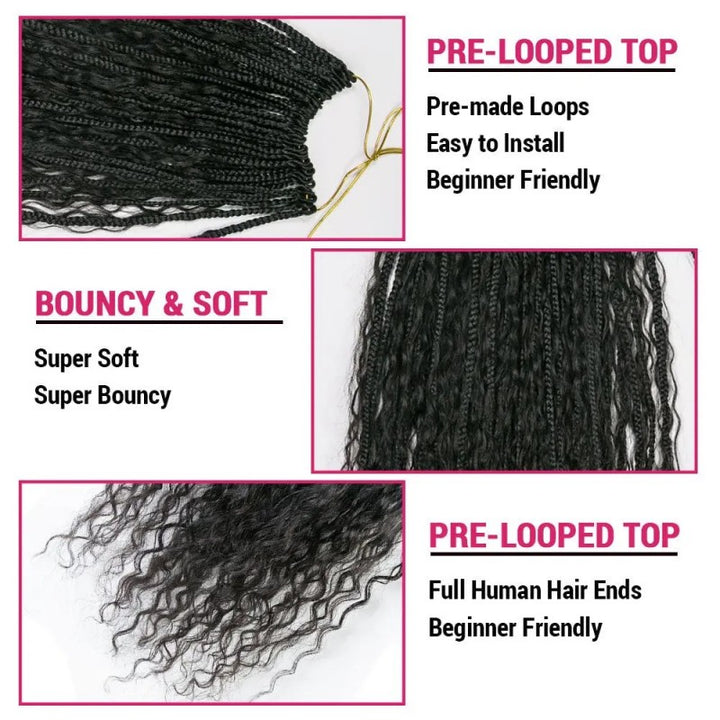 Deep Wave Crochet Boho Box Braids