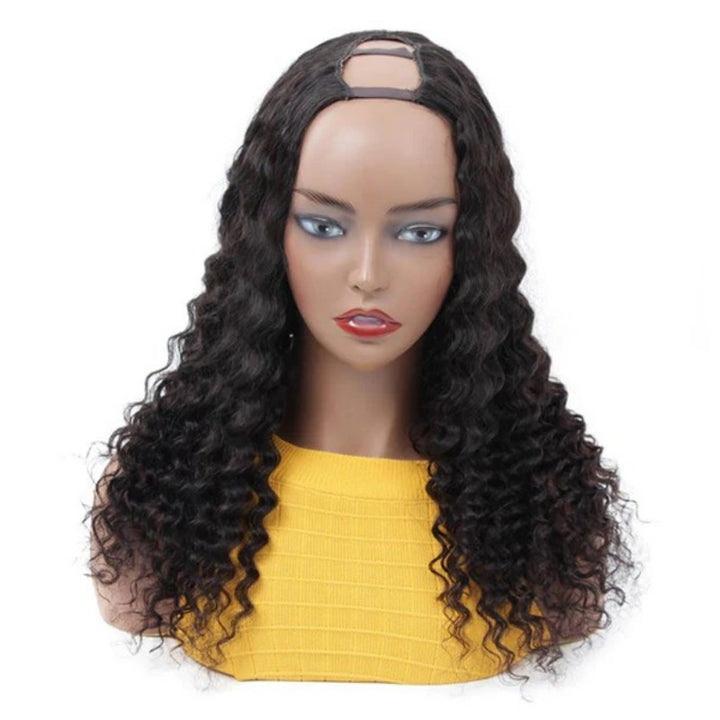 Deep Wave Glueless U Part Wig