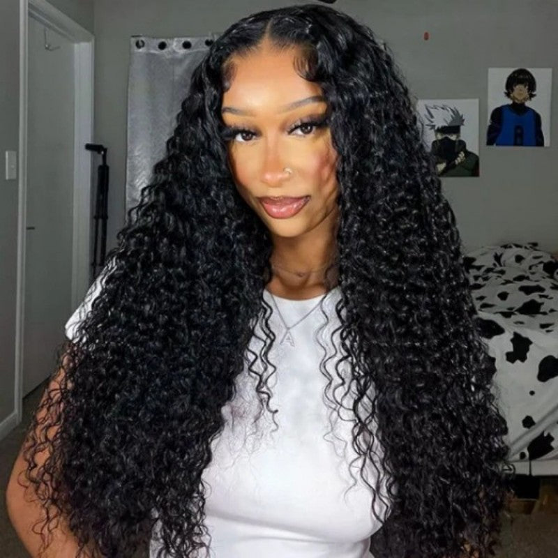 Deep Wave Glueless V Part Wig